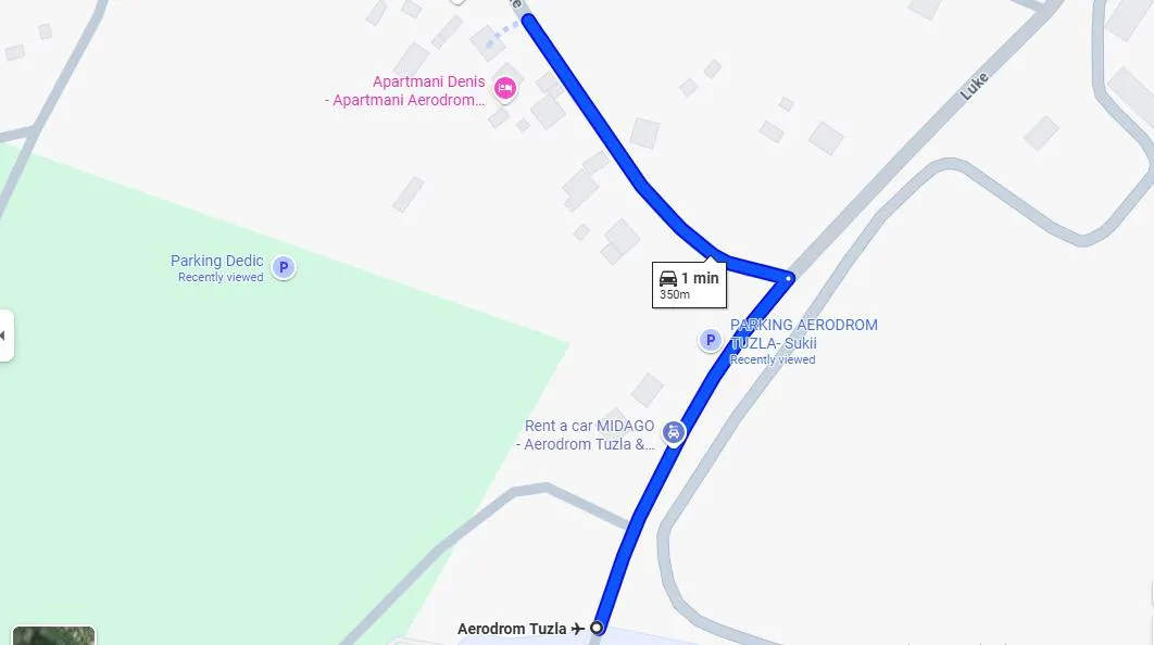 Parking Aerodrom Tuzla – Parkiralište Suljkanović